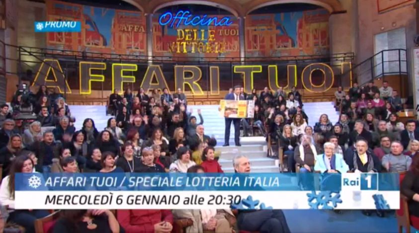 Ascolti Tv, 6 gennaio 2016: Affari Tuoi – Speciale Lotteria Italia a 5,4 mln; Senza Identità 2 a 2,4 mln article-post