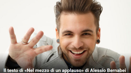 SANREMO 2017: Alessio Bernabei con “Nel mezzo di un applauso”, il testo della canzone article-post