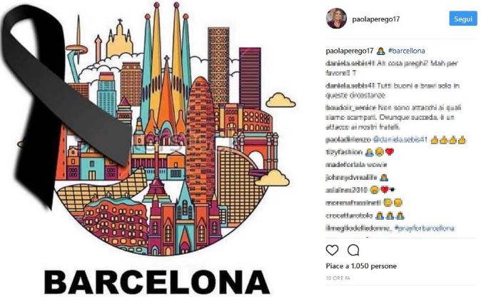 Attentato Barcellona: la reazione dei Vip, da Paola Perego, Barbara d’Urso, Fedez e Vanessa Incontrada article-post
