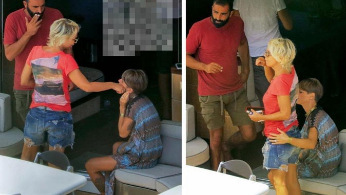 Maria De Filippi in barca con Emma Marrone e Alessandra Amoroso