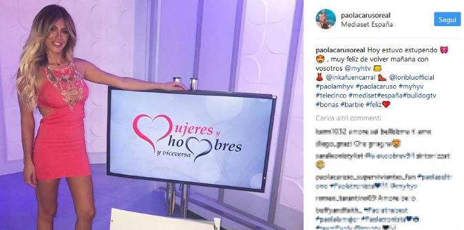 Gossip Tv, Paola Caruso corteggiatrice a Uomini e Donne nella versione spagnola preview
