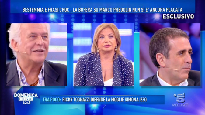 Domenica Live, Simona Izzo VS Marco Predolin GF Vip
