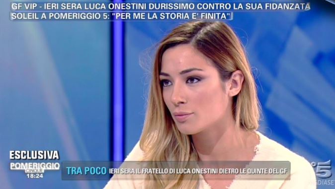 Soleil Sorge choc a Pomeriggio 5: “Non sono più innamorata di Luca Onestini” preview