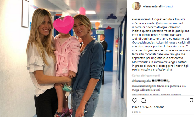 Elena Santarelli, il figlio malato: lo scatto social dal reparto di oncoematologia con Alessia Marcuzzi preview