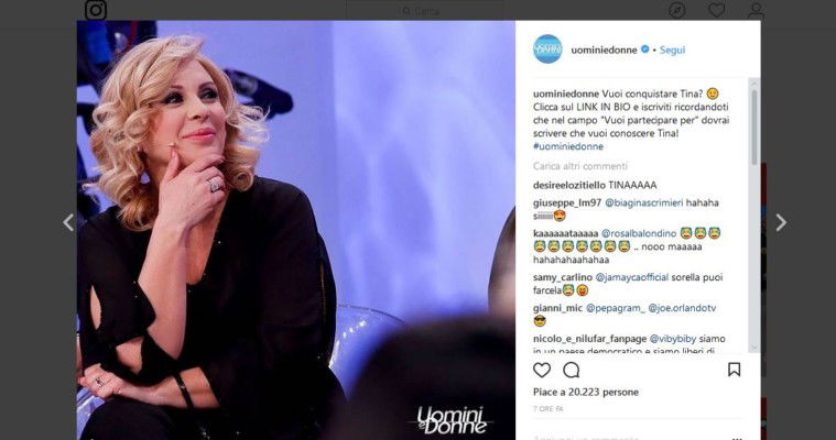 Uomini e Donne Over, Tina Cipollari nuova tronista: il messaggio social, pubblico sconvolto article-post