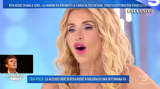 Domenica Live, Valeria Marini risponde alle accuse di Rita ...