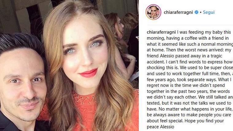 Lutto per Chiara Ferragni: morto l’ex manager Alessio Sanzogni: “Spero tu abbia trovato la pace” – FOTO preview
