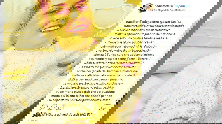 Nadia Toffa, “A chi mi vuole morta dico che…”: commenti shock degli haters, la saggia replica preview