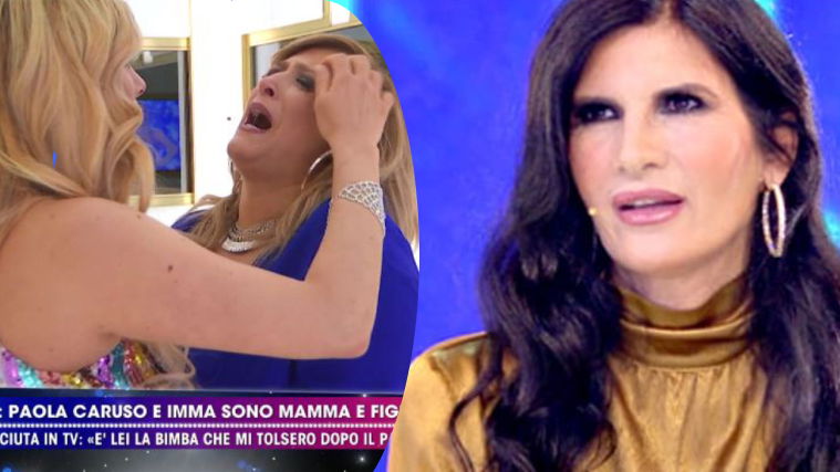 Live Non la d Urso Paola Caruso incontra il padre biologico