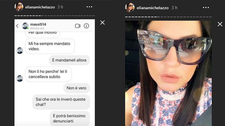Eliana Michelazzo choc “uno stalker manda il mio indirizzo e parla di miei video, aiutatemi!” preview