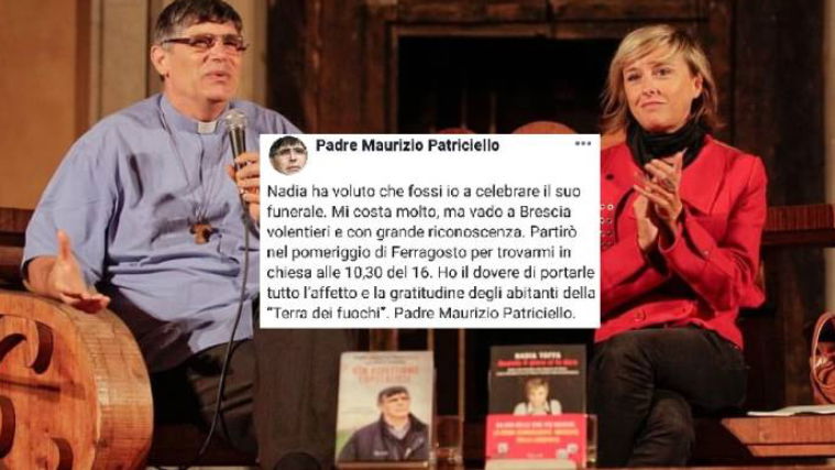 Nadia Toffa, i funerali celebrati da Padre Maurizio Patriciello