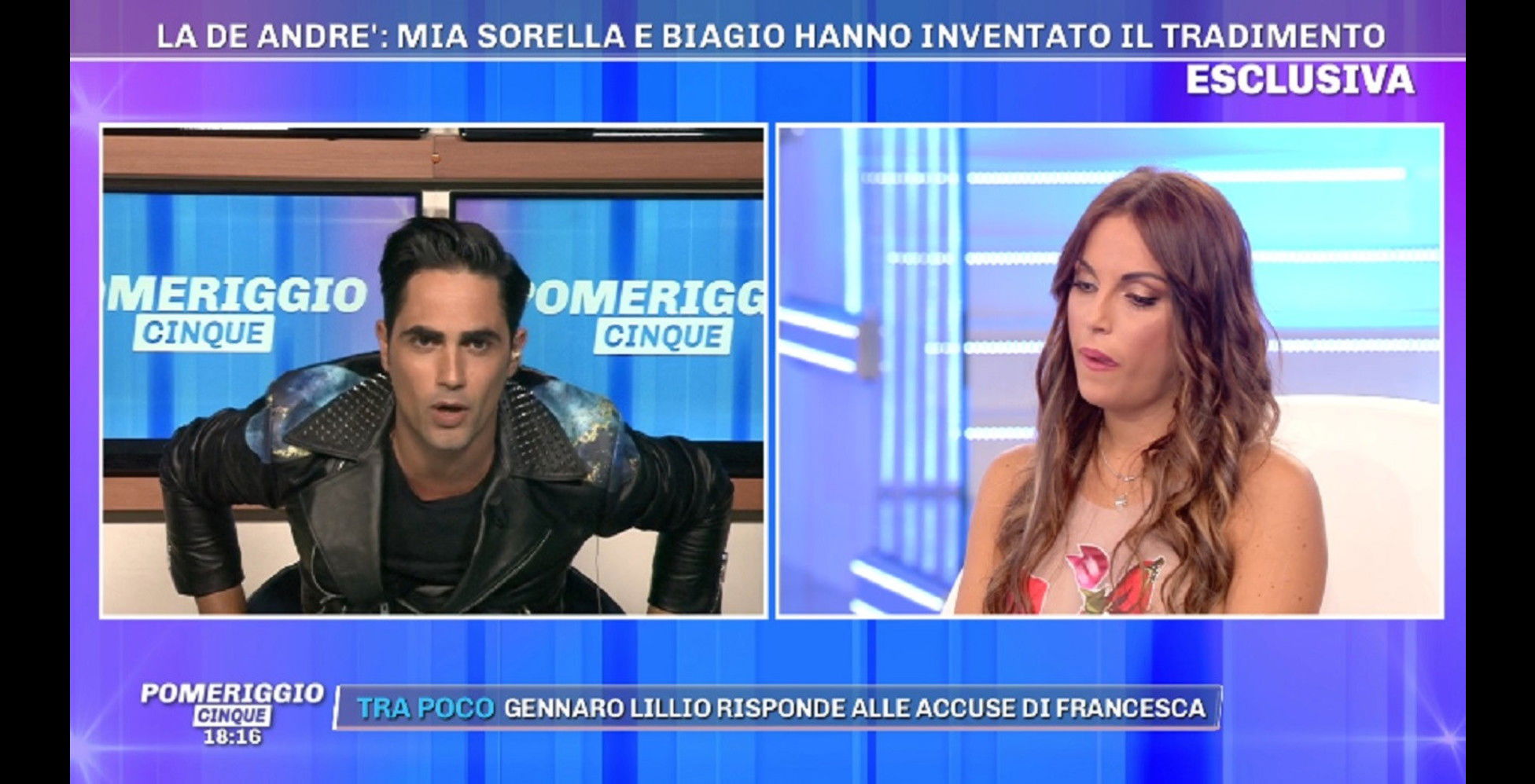 Francesca De Andrè a Pomeriggio 5