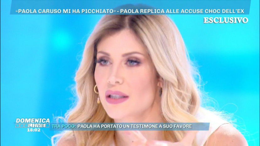 Domenica Live, Paola Caruso a Moreno Merlo: “Ci vediamo in tribunale” preview