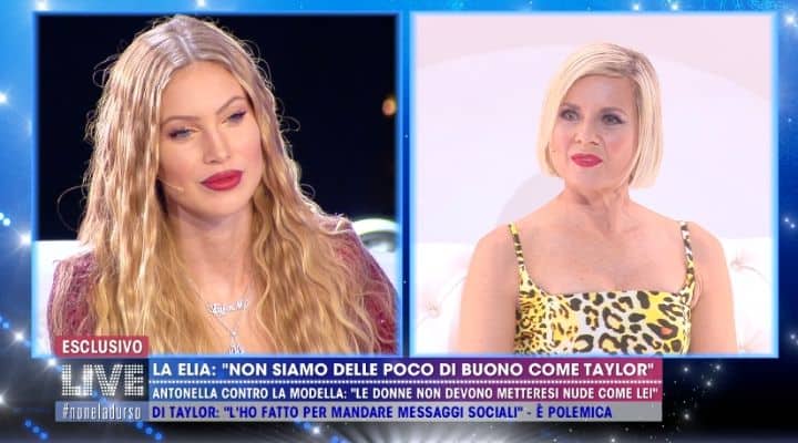 Taylor Mega VS Antonella Elia: “Ringraziami per averti riesumato, non ti cag* nessuno!” article-post