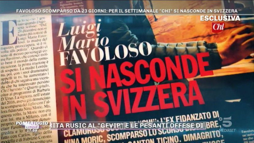 Luigi Favoloso si nasconde in Svizzera: foto esclusive preview