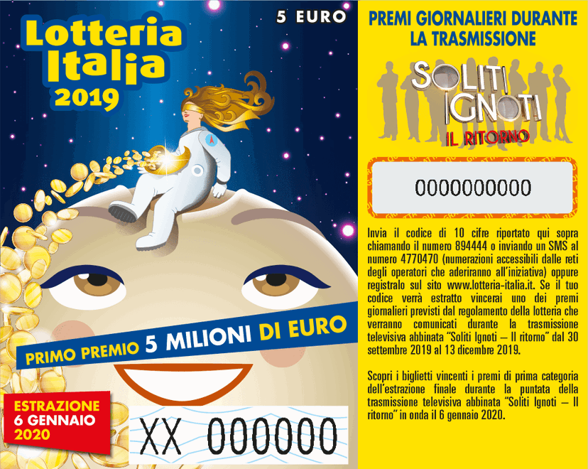 Lotteria Italia, estrazione 6 gennaio in diretta tv: i biglietti di prima categoria preview