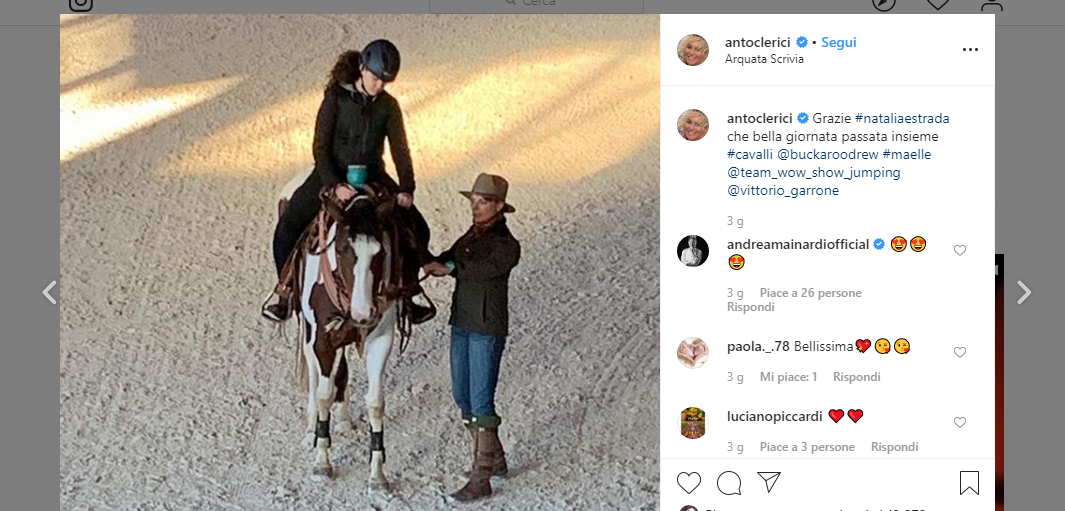 Natalia Estrada con la figlia di Antonella Clerici