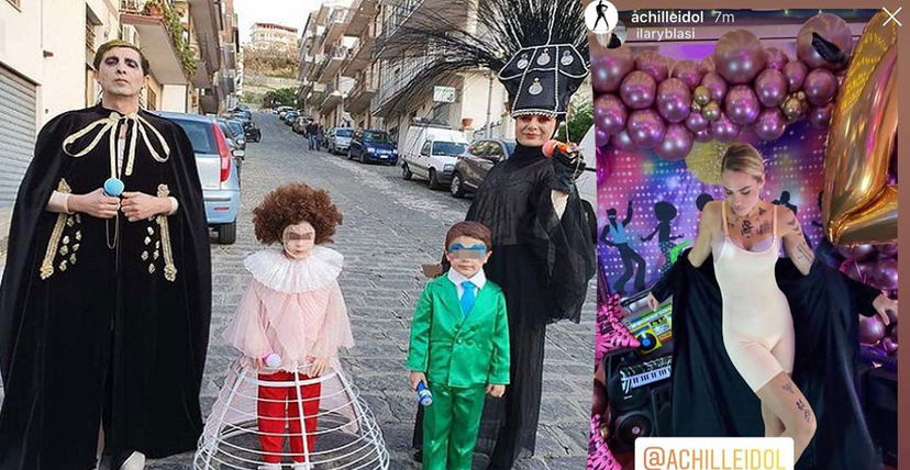 Carnevale 2020, tutti pazzi per Achille Lauro: da Ilary Blasi alla famiglia idolo dei social – VIDEO preview