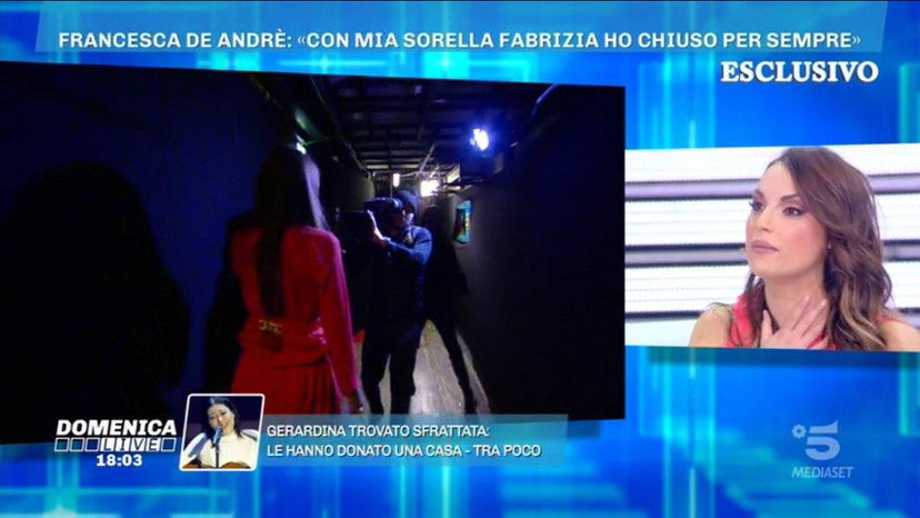 Francesca De André contro sorella: Barbara non trova pace e Fabrizia lascia lo studio preview