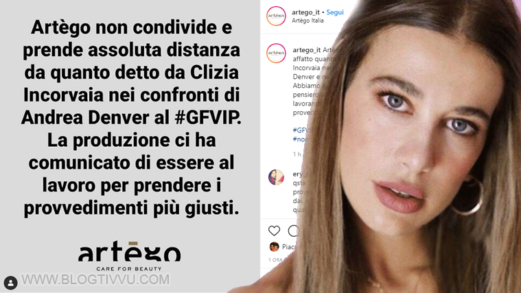 GF Vip, Clizia: sponsor in fuga, Artegò e Poppo Shop prendono distanze preview