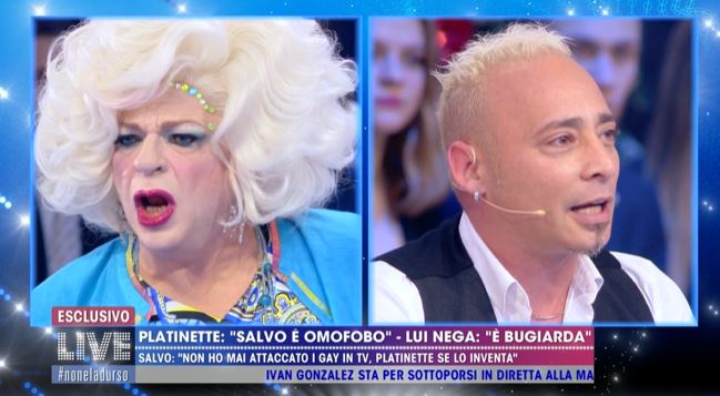 Platinette ancora contro Salvo Veneziano