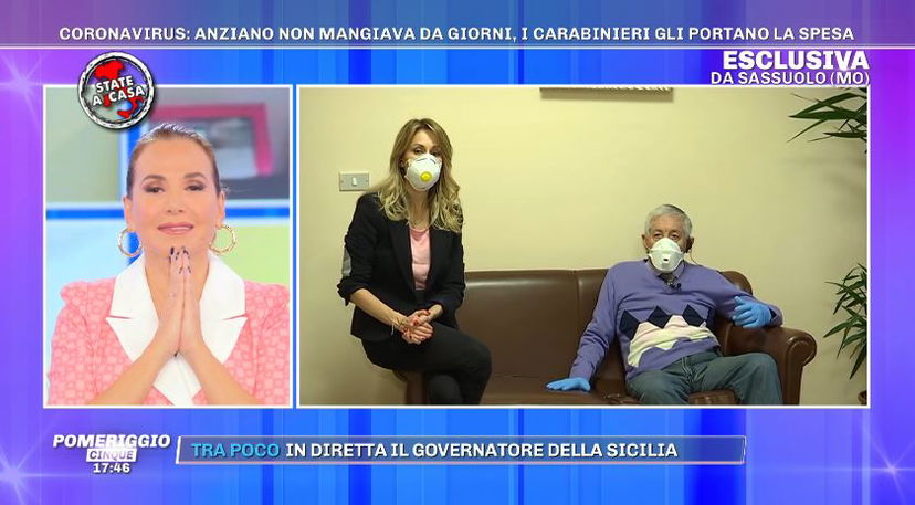 Coronavirus, 83enne in casa da giorni senza cibo per paura di uscire: Barbara d’Urso commossa – VIDEO preview