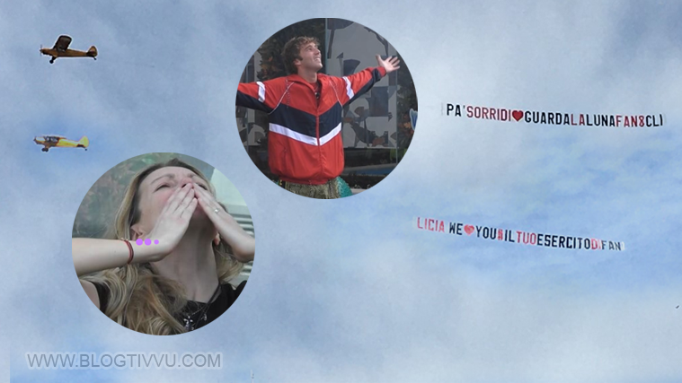 Grande Fratello vip, aereo per Licia Nunez e Paolo Ciavarro: ecco cosa c’è scritto preview