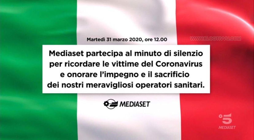 Morti Coronavirus, minuto di silenzio: le toccanti immagini Rai e Mediaset preview