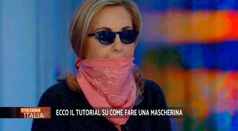 Mascherina Coronavirus fai da te: nuovo tutorial di Barbara Palombelli preview