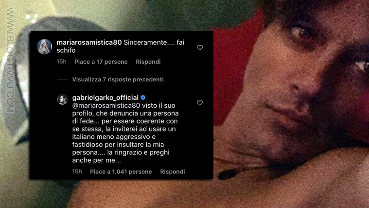 Gabriel Garko asfalta un hater