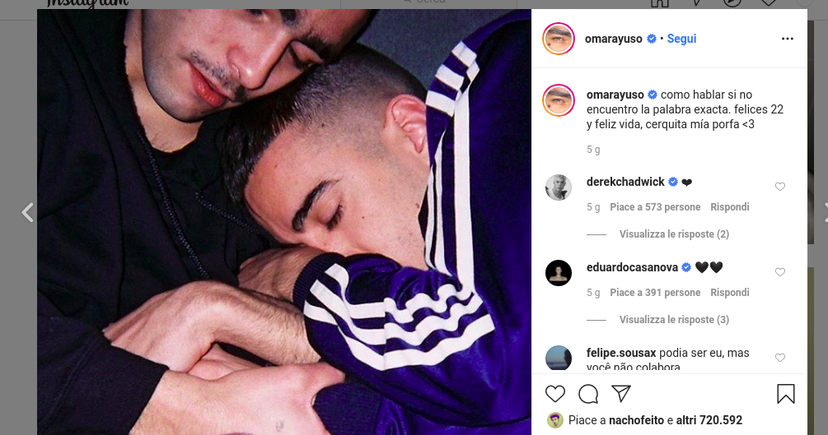 Elite, Omar Ayuso presenta il fidanzato: ecco chi è preview