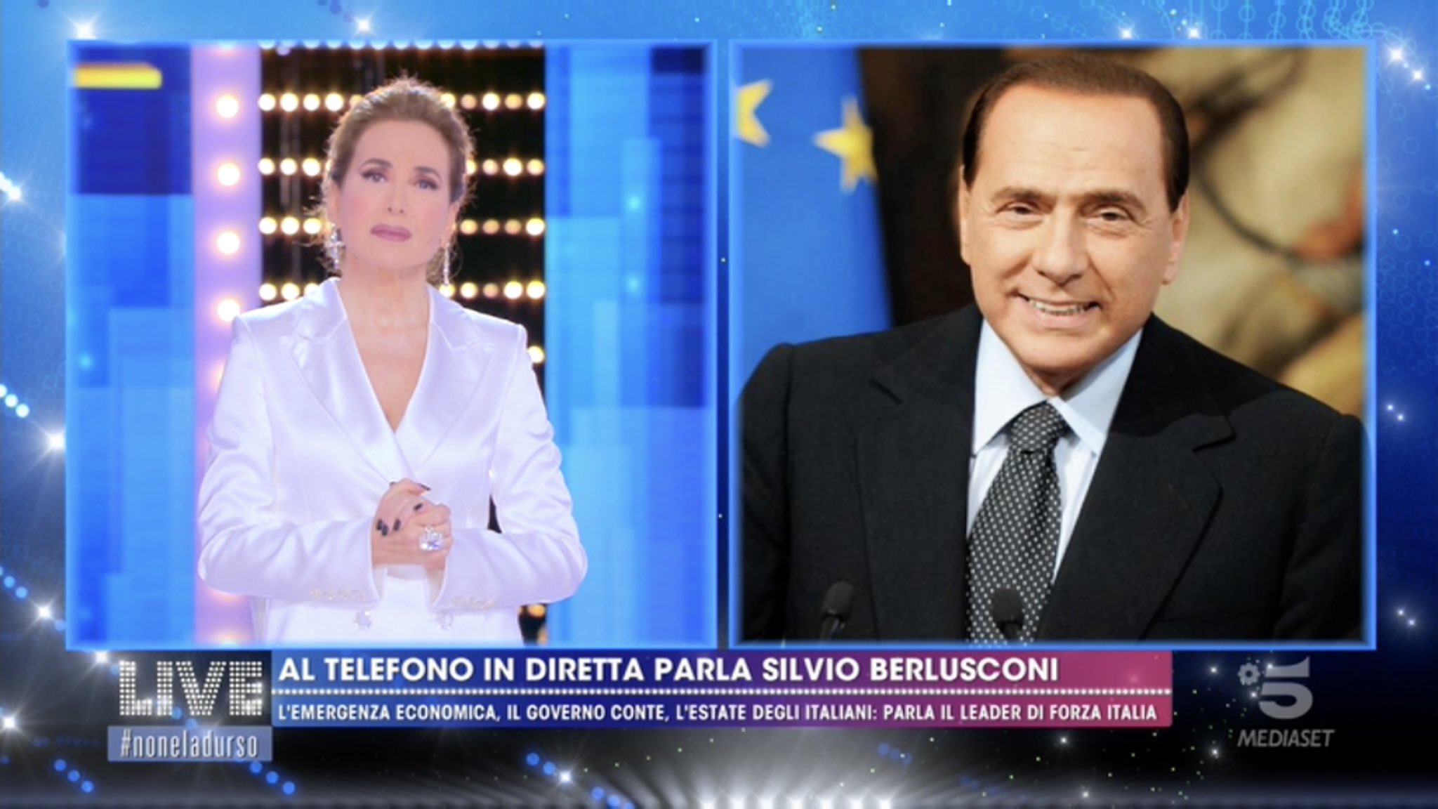 Barbara d'Urso e Silvio Berlusconi