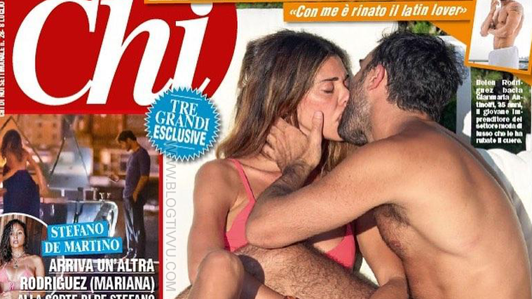 Bacio tra Belen Rodriguez e Gianmaria Antinolfi