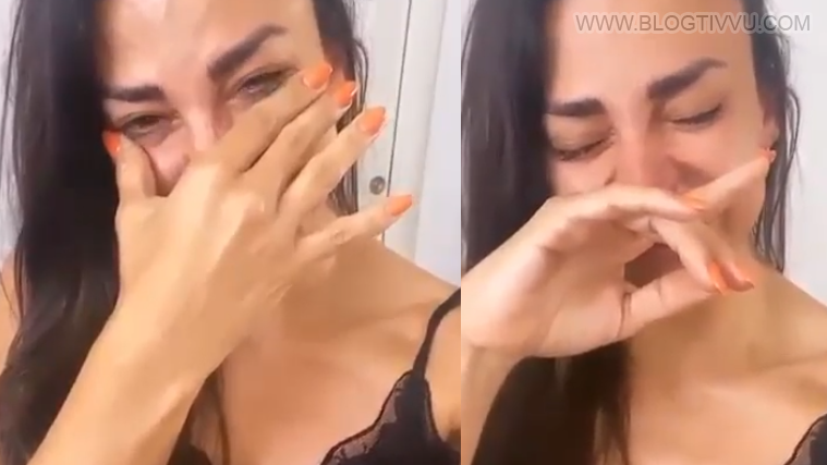 Serena Enardu piange per il suo compleanno