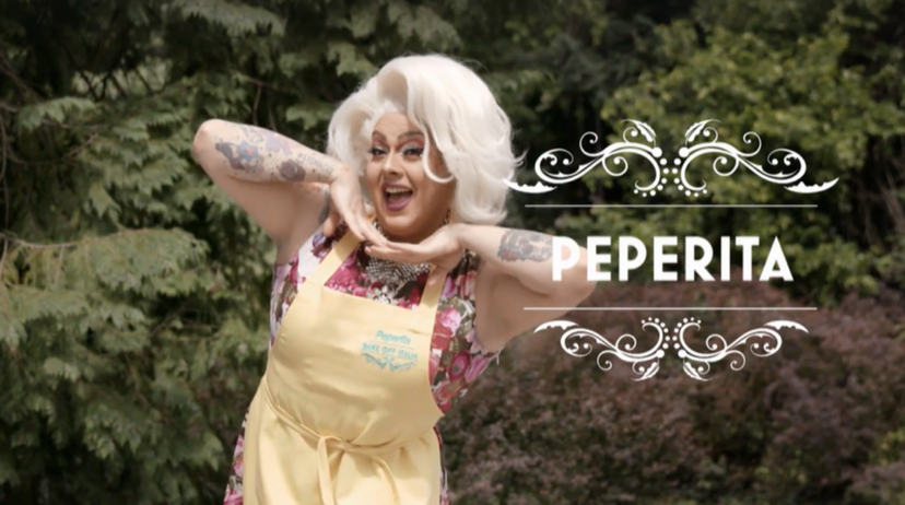 La drag queen Peperita nel cast di Bake Off Italia 2020: bandiera rainbow nel mondo del bakery preview