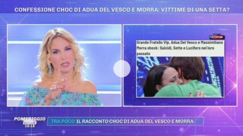 GF Vip, Adua Del Vesco e Massimiliano Morra vittime di una setta? Interviene Barbara d'Urso