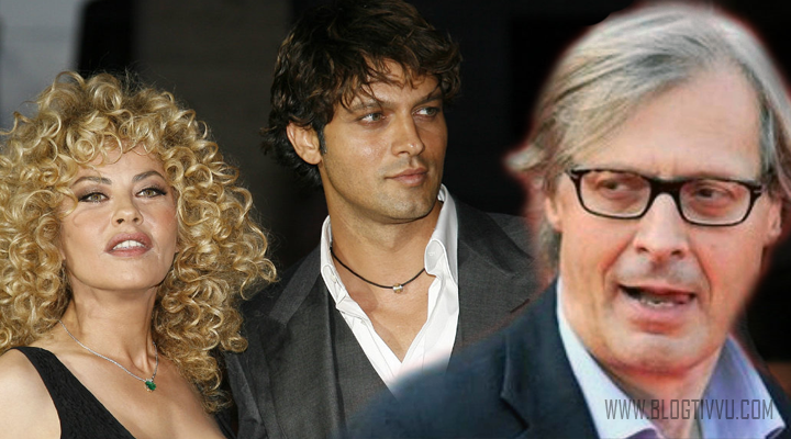 Eva Grimaldi, Gabriel Garko e Vittorio Sgarbi