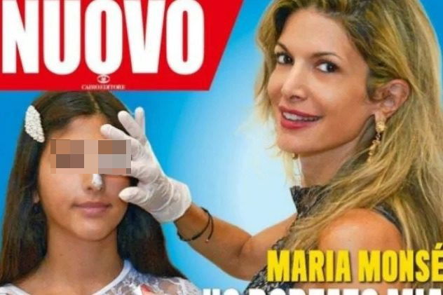Maria Monsè: “Mia figlia Perla Maria si rifà il naso a 14 anni”, foto prima e dopo l’intervento article-post