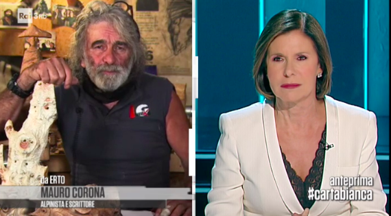 Mauro Corona insulta Bianca Berlinguer: “Stia zitta, gallina!”, via da Cartabianca? – VIDEO preview