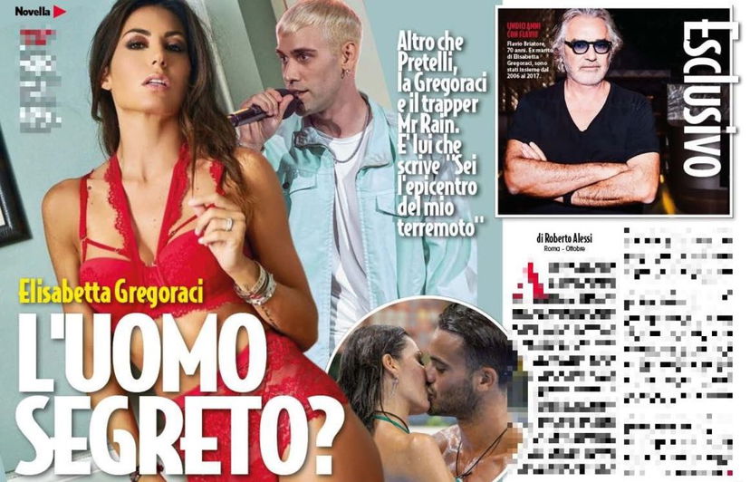 Elisabetta Gregoraci, flirt con Mr Rain? Aereo al GF Vip: “E’ lui a scriverle”, scoop Novella 2000 preview