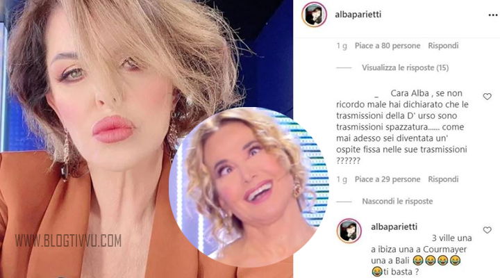 Perché Alba Parietti va ospite da Barbara d’Urso dopo averla criticata? Ecco la sua risposta preview