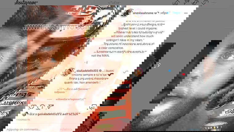 Giulia De Lellis scrive ad Andrea Iannone: il bellissimo messaggio dell’ex fidanzata preview