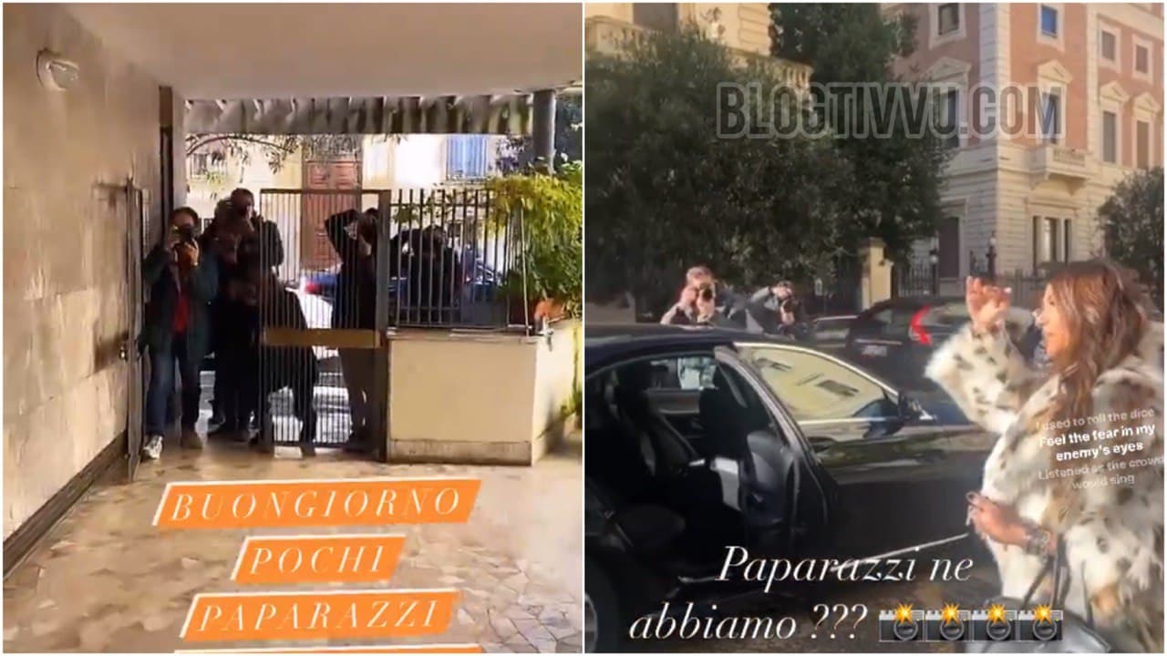 Elisabetta Gregoraci alle prese con i paparazzi