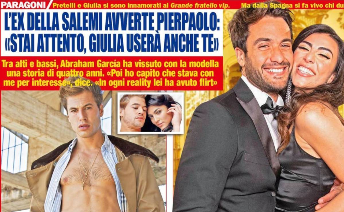 Giulia Salemi Pierpaolo Pretelli e Abraham Garcia