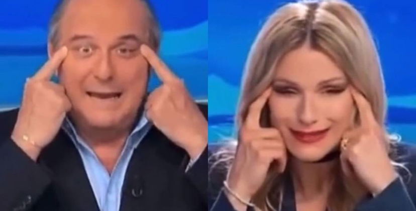 Gerry Scotti e Michelle Hunziker imitano i cinesi, Striscia la Notizia nella bufera – VIDEO preview