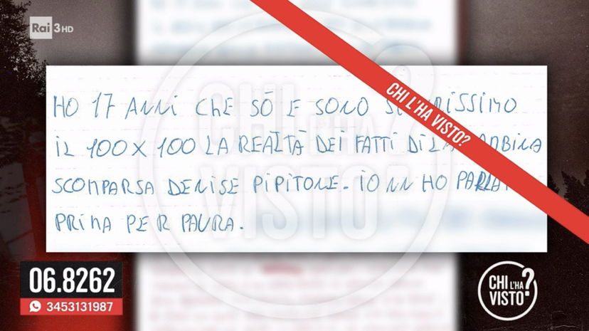 Caso Denise Pipitone, lettera anonima: svelato il contenuto preview