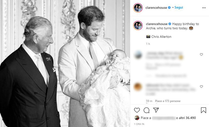 Principe Carlo, auguri ad Archie: la foto con Harry ma senza Meghan Markle preview