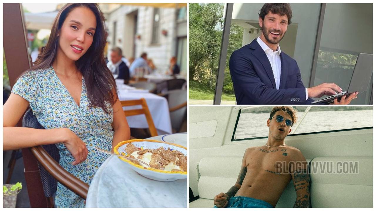 Paola Di Benedetto, Stefano De Martino e Federico Rossi