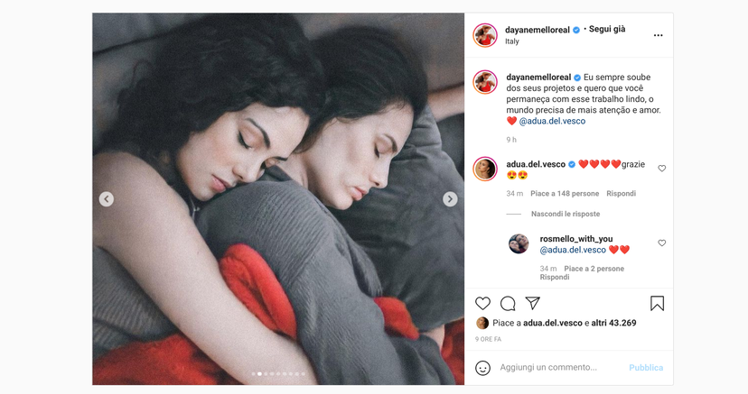 Dayane Mello commenta il nuovo progetto di Rosalinda Cannavò: “Il mondo ha bisogno di attenzione e amore” preview