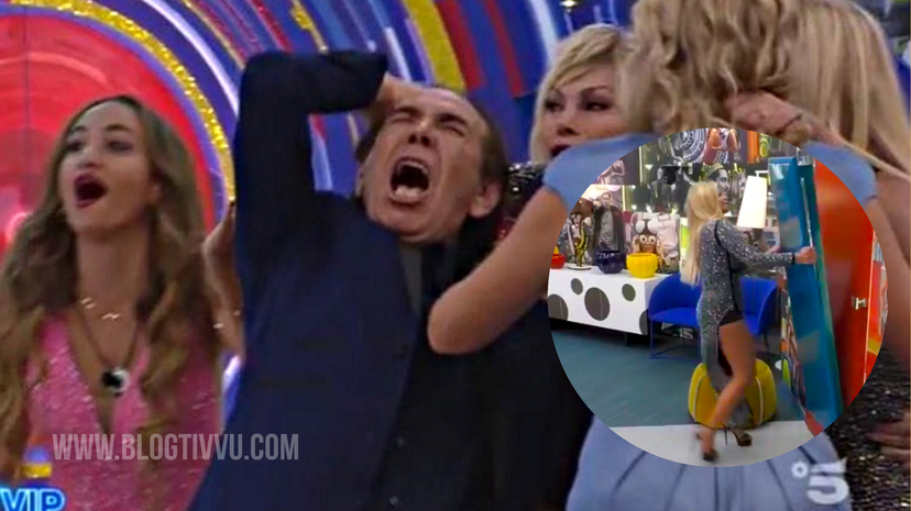 Francesca Cipriani rompe una porta e tira i capelli a Giucas Casella (ma non fa più ridere) – VIDEO preview